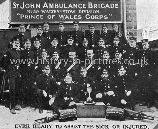 St Johns Ambulance Brigade, No.29 Walthamstow Division, Prince of Wales Corps. c.1913